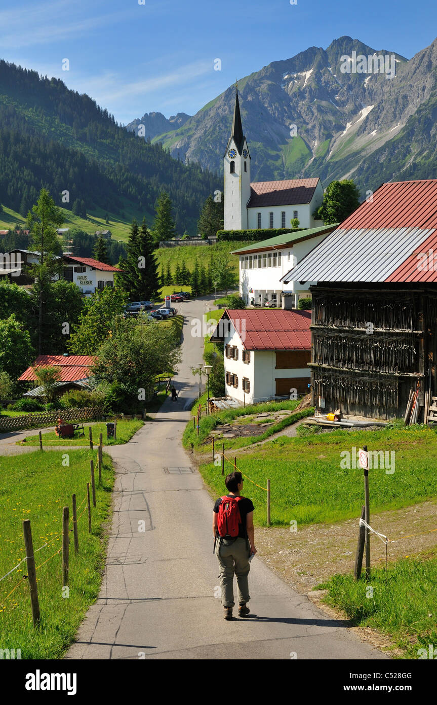 Hirschegg, Kleinwalsertal Tal, Österreich Stockfoto