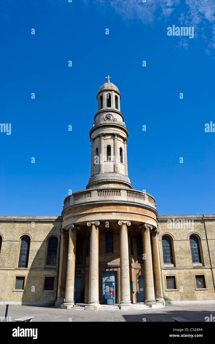 das 19. Jahrhundert der Marienkirche, Marylebone, London, England, entworfen von Architekt Sir Robert Smirke im neoklassizistischen Stil Stockfoto