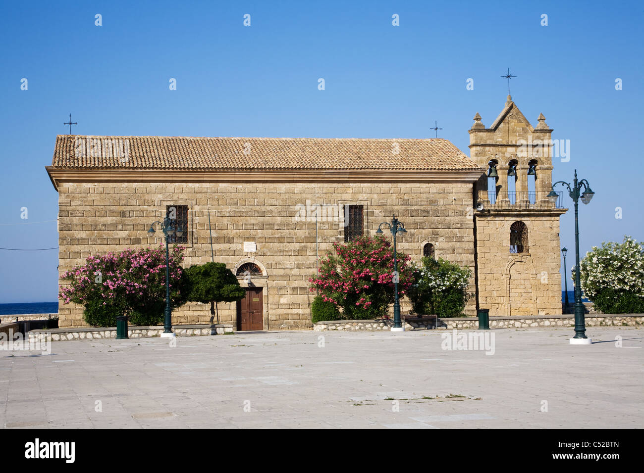 Die Venezianische Kirche St. Nikolaus in der Stadt von Zakynthos, Zakynthos Insel, Griechenland. Stockfoto