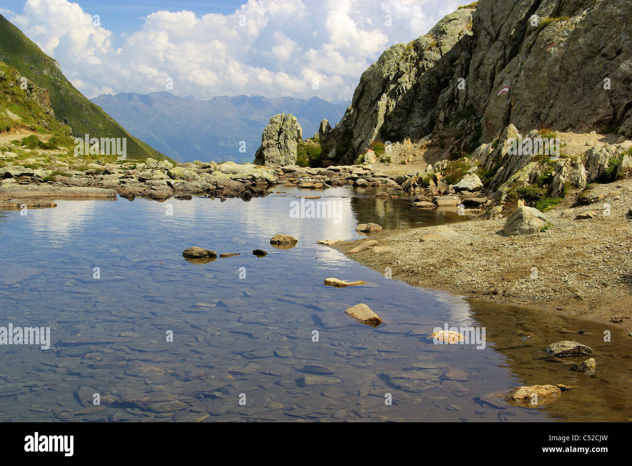 Furglersee - See Furgler 16 Stockfoto