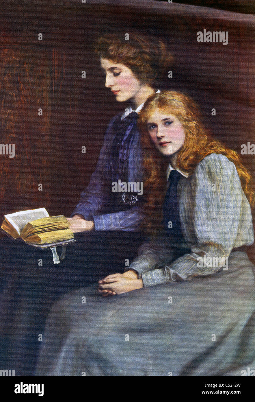 Der britische Künstler Ralph Peacock gemalt "The Sisters" im Jahr 1900. Peacock heiratete die ältere Schwester. Stockfoto