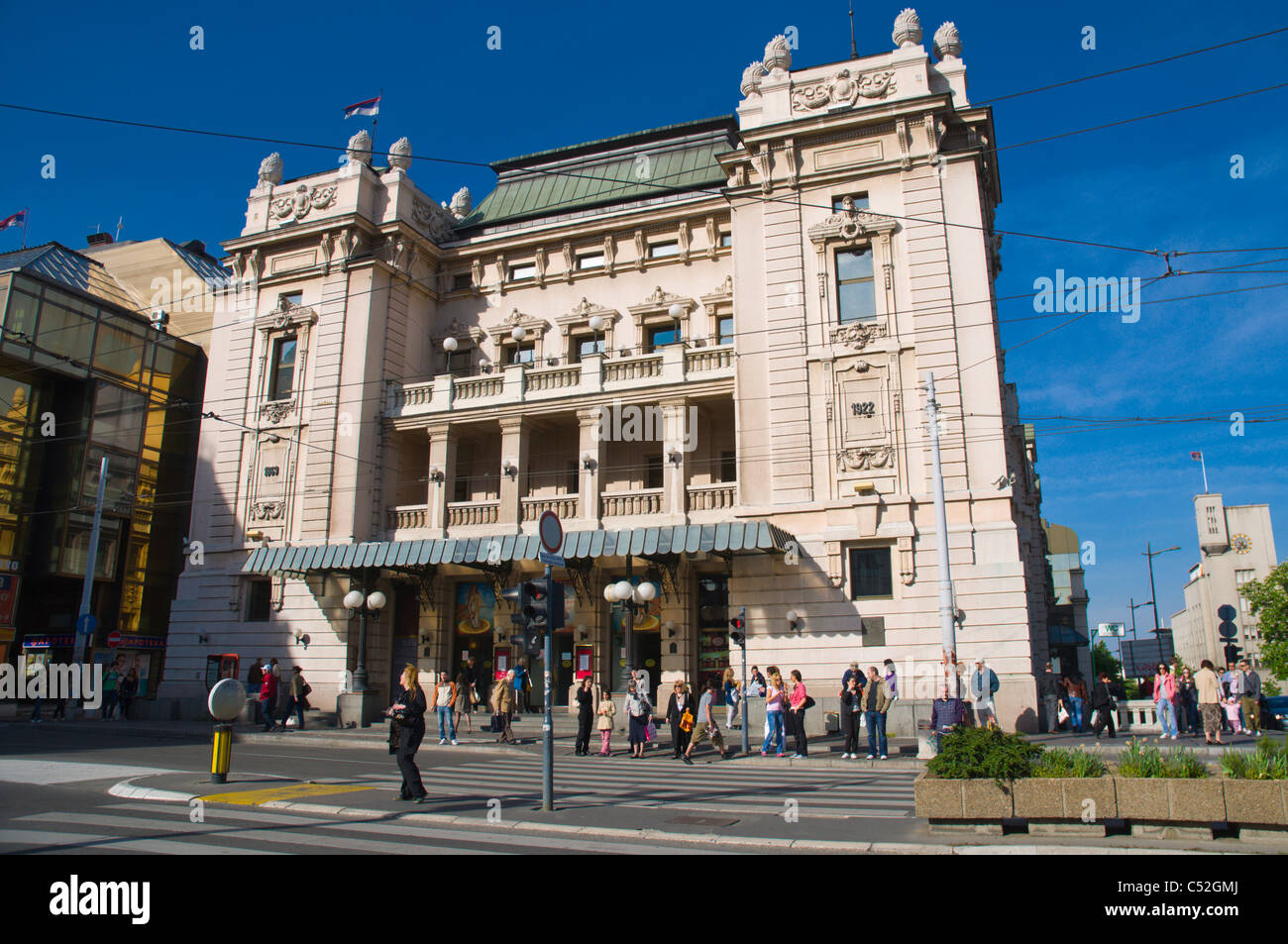 Narodno Pozorište u Beogradu des Nationaltheaters am Trg Republike quadratische Belgrad Hauptstadt Europas Serbien Stockfoto