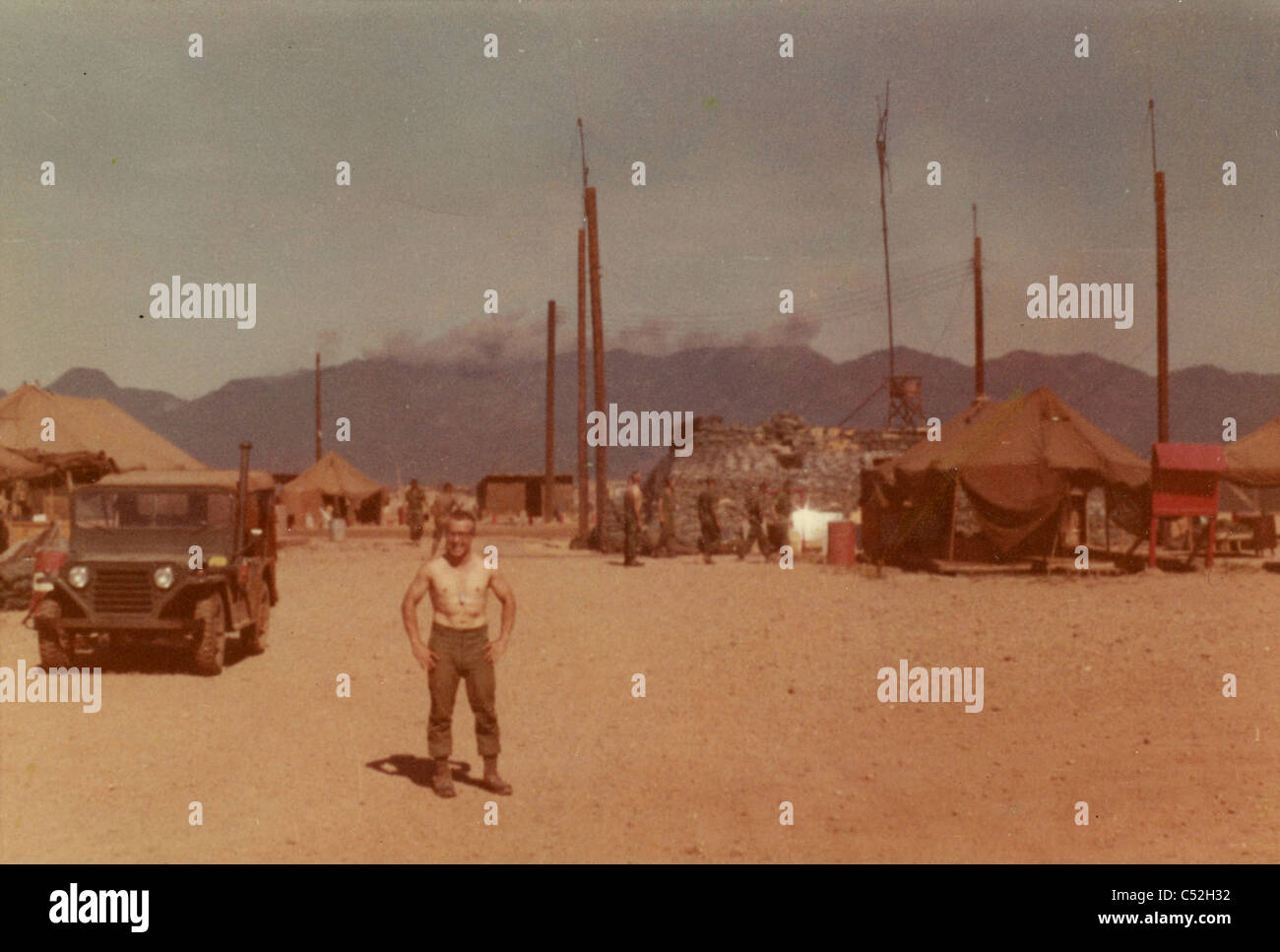 Marines Fotos Danang Vietnam spät Vietnamkrieg 1968 oder 1969 Stockfoto