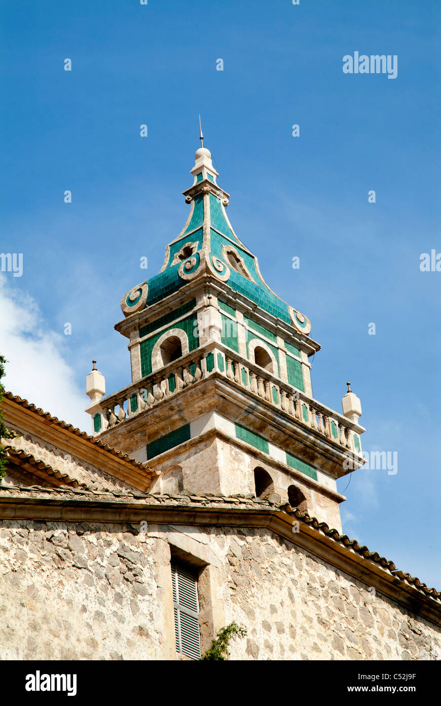 Turm am La Cartuja, Valldemossa, Mallorca Stockfoto