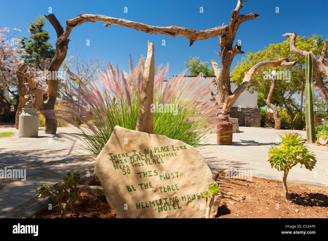 Garten Detail, Helmeringhausen, Namibia Stockfoto