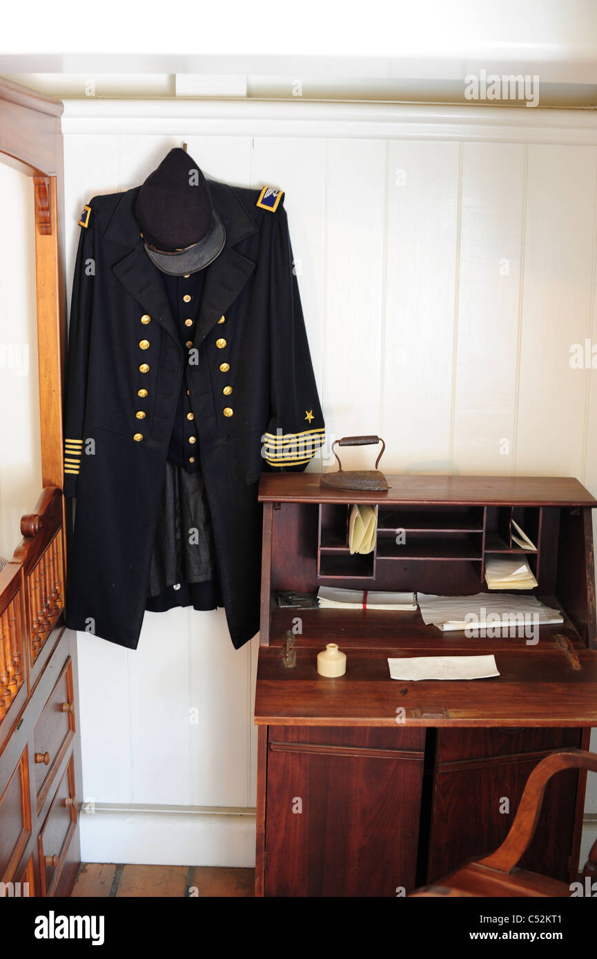 USA-Maryland MD Baltimore Inner Harbor-Offiziere Viertel USS Constellation Museum Vereinigte Staaten Marine Schiff Stockfoto