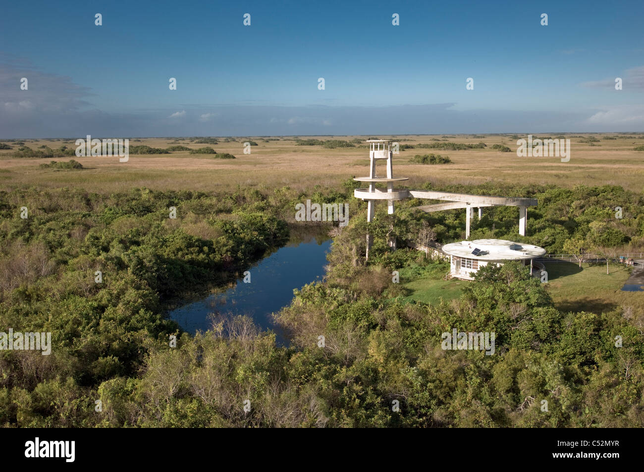 ENP Everglades National Park Shark Valley Schleife Turm Stockfoto