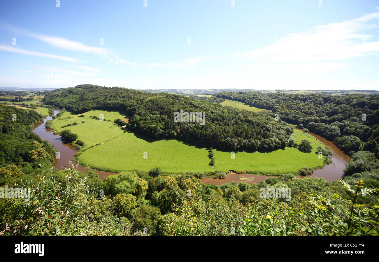 Der Fluss Wye Valley von Symonds Yat Rock, Herefordshire, England, UK Stockfoto