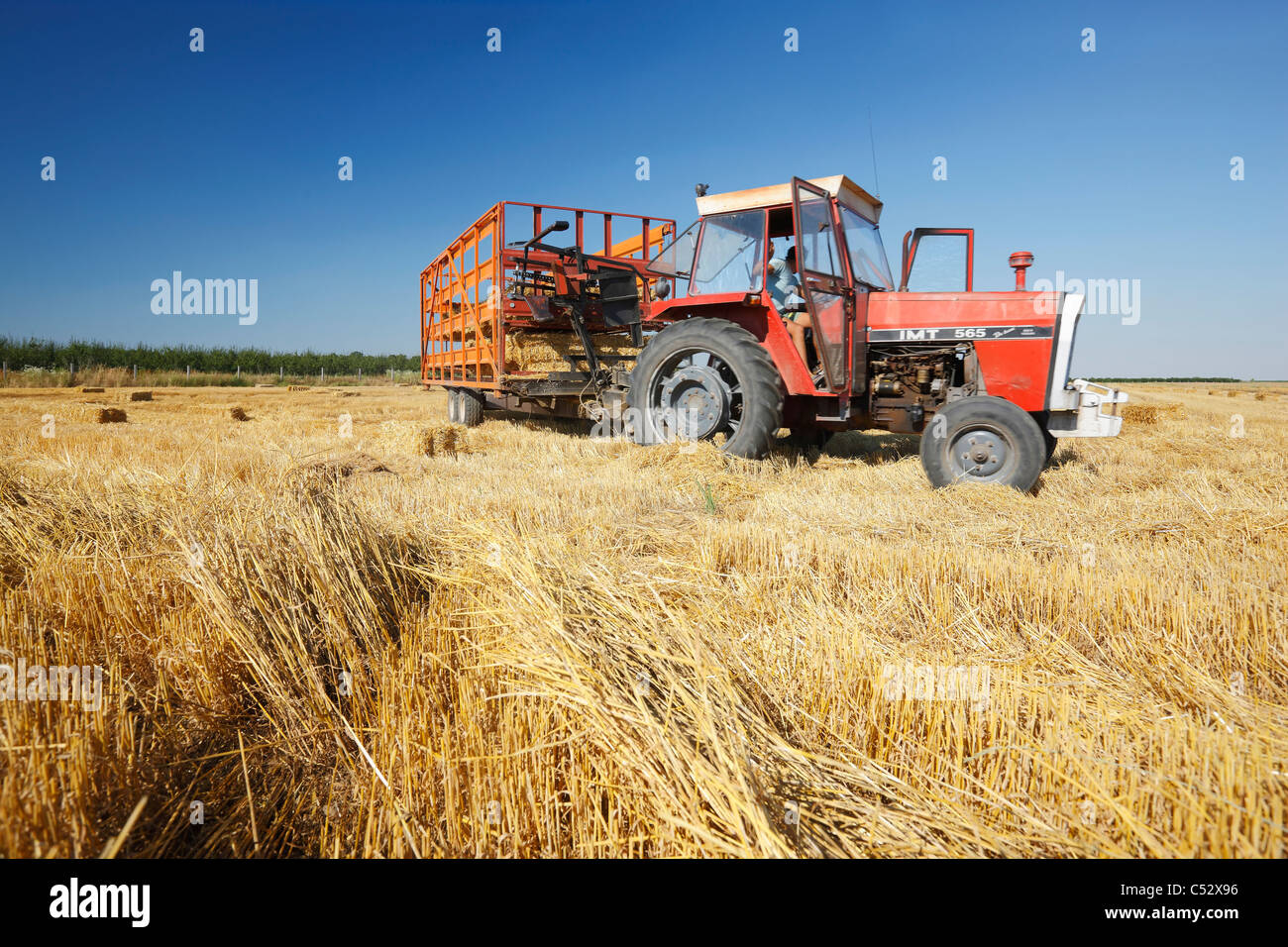 Traktor-Abholung Stockfoto