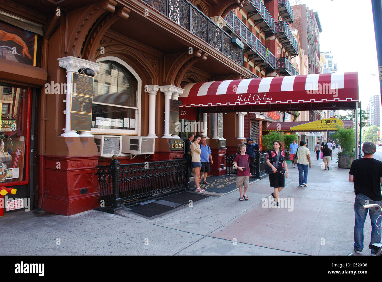 Das Chelsea Hotel New York. Stockfoto