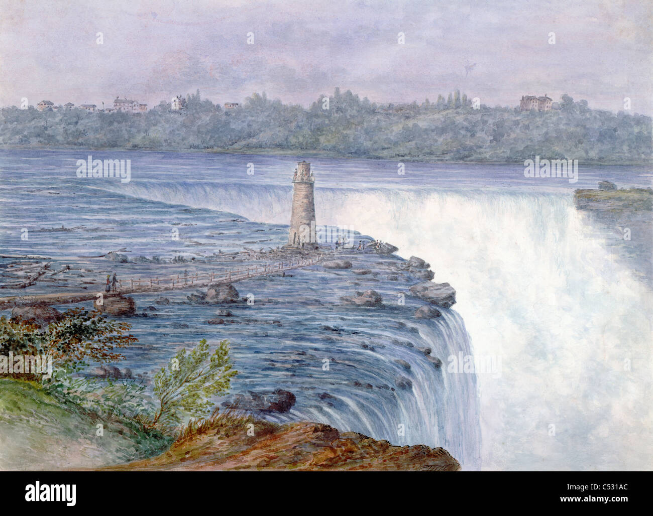 Grand Falls in Niagara von in der Nähe der Sternwarte, Goat Island, ca. 1846 Stockfoto