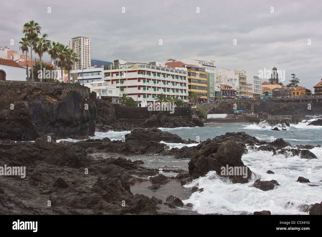 Vulkanischen Küste von San Telmo in Puerto De La Cruz (Spanien) Stockfoto