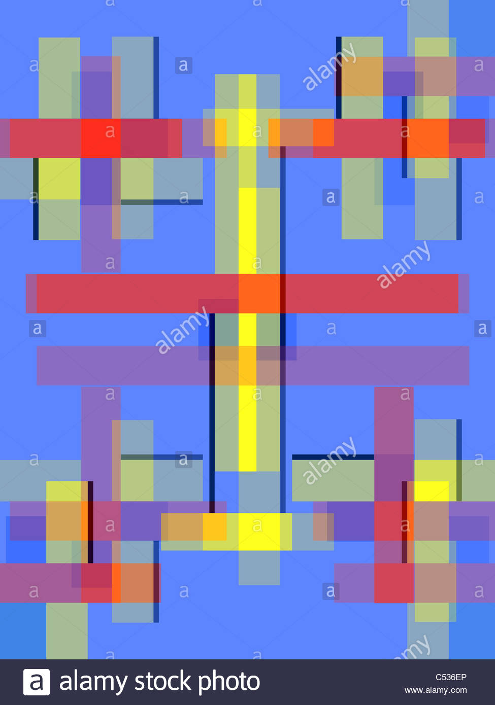 Piet Mondrian Komposition In Rot Blau Und Gelb