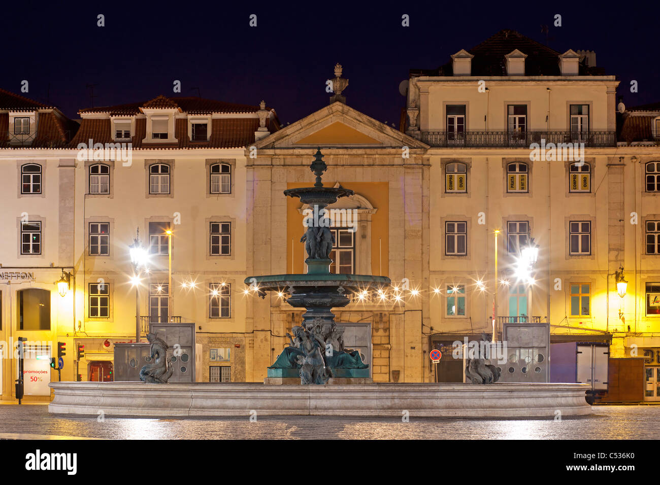 Rossio Platz, Lissabon, Portugal, Europa Stockfoto