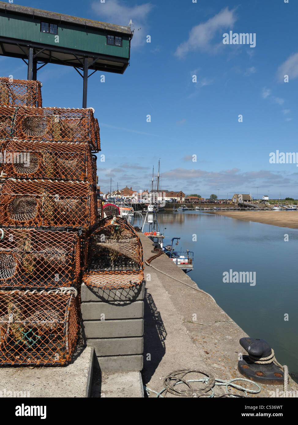 Der Hafen von Wells-Next-the-Sea, Norfolk, England. Stockfoto