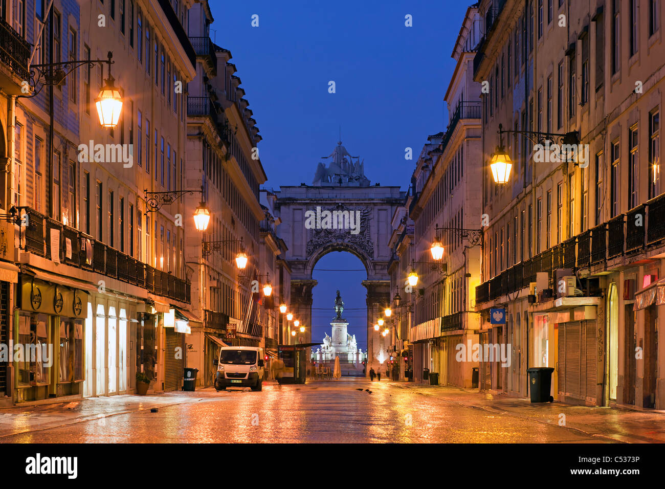 Augusta Straße, Lissabon, Portugal, Europa Stockfoto