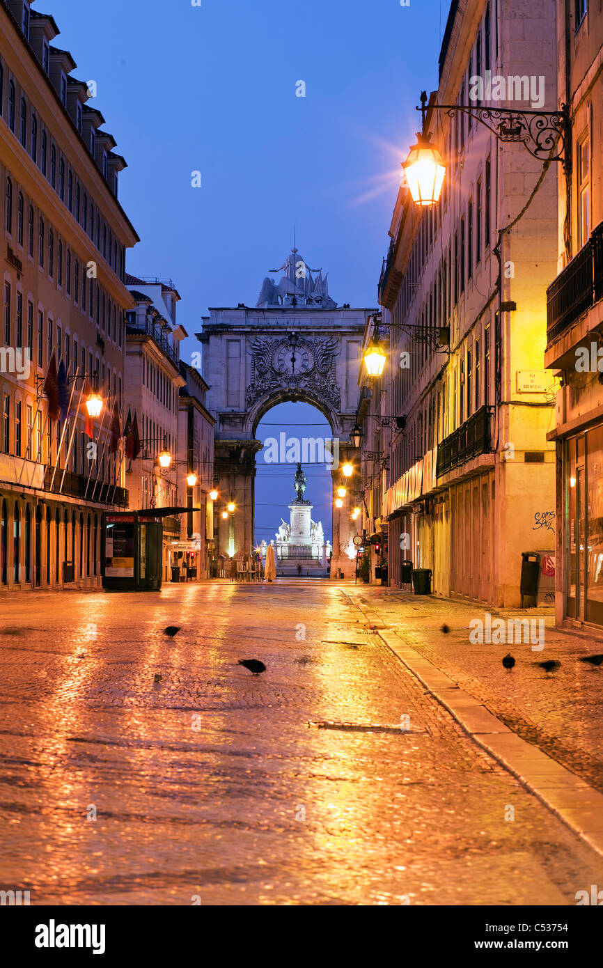 Augusta Straße, Lissabon, Portugal, Europa Stockfoto