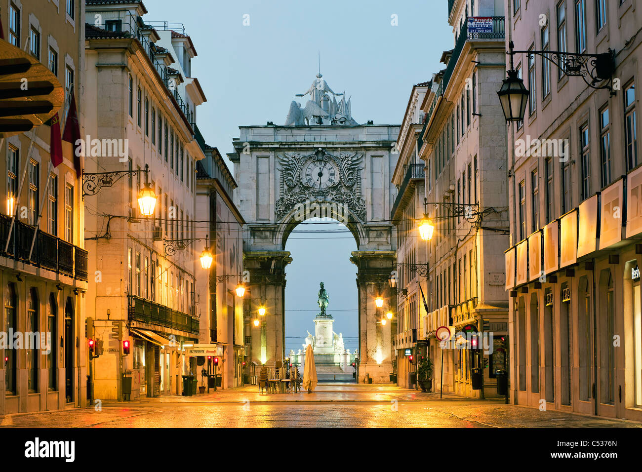 Augusta Straße, Lissabon, Portugal, Europa Stockfoto
