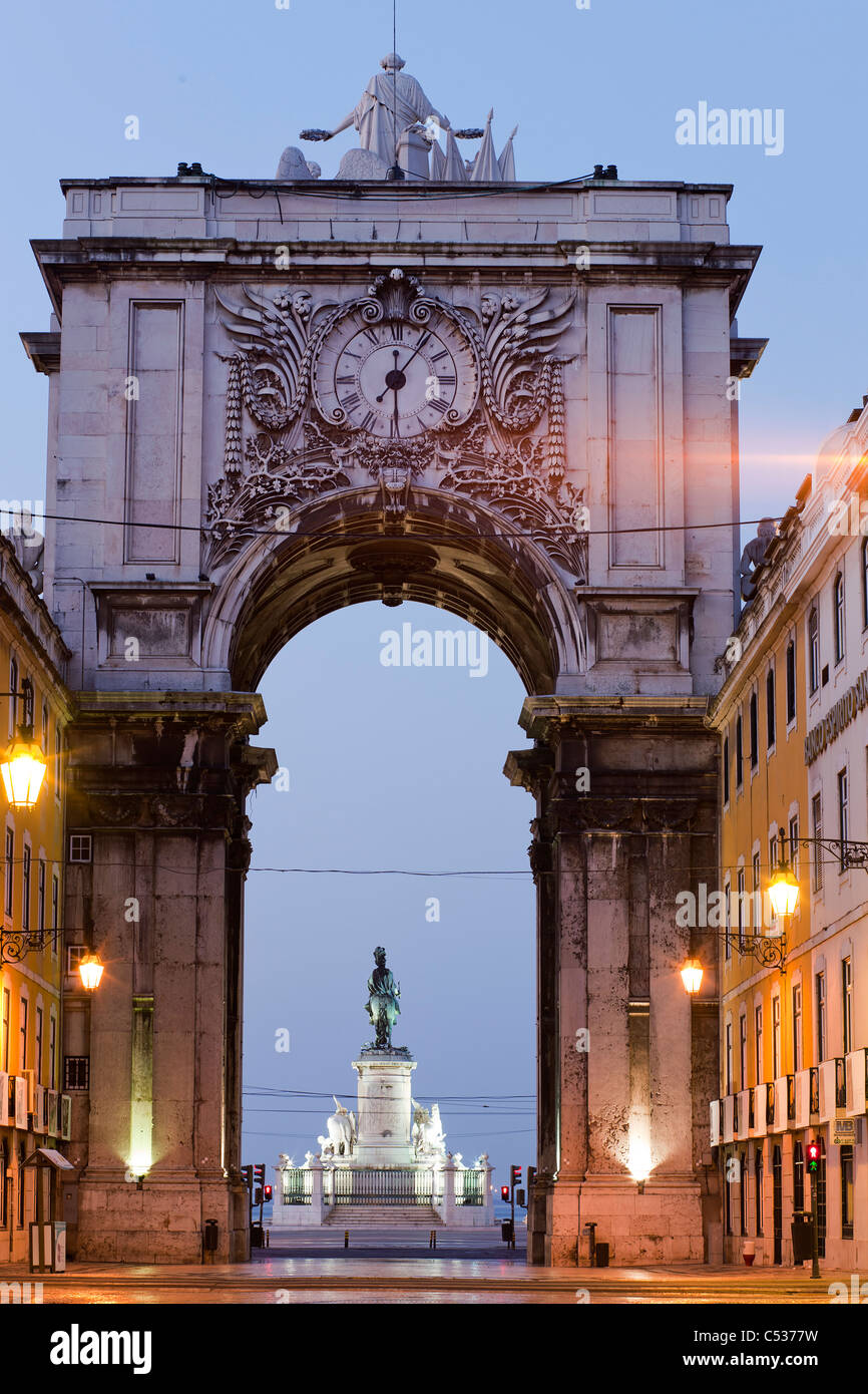 Augusta Straße, Lissabon, Portugal, Europa Stockfoto