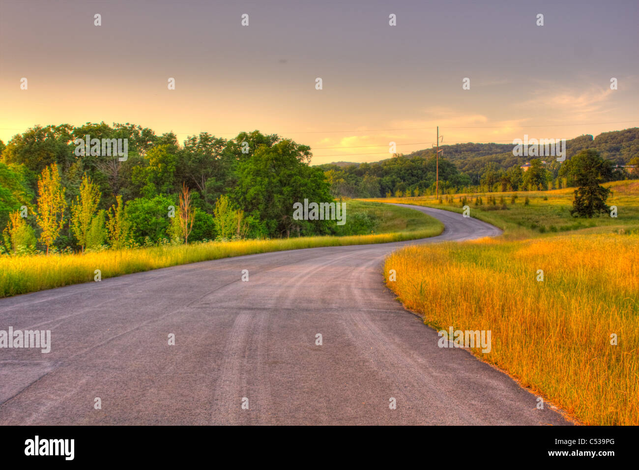 die Straße reiste weniger Stockfoto