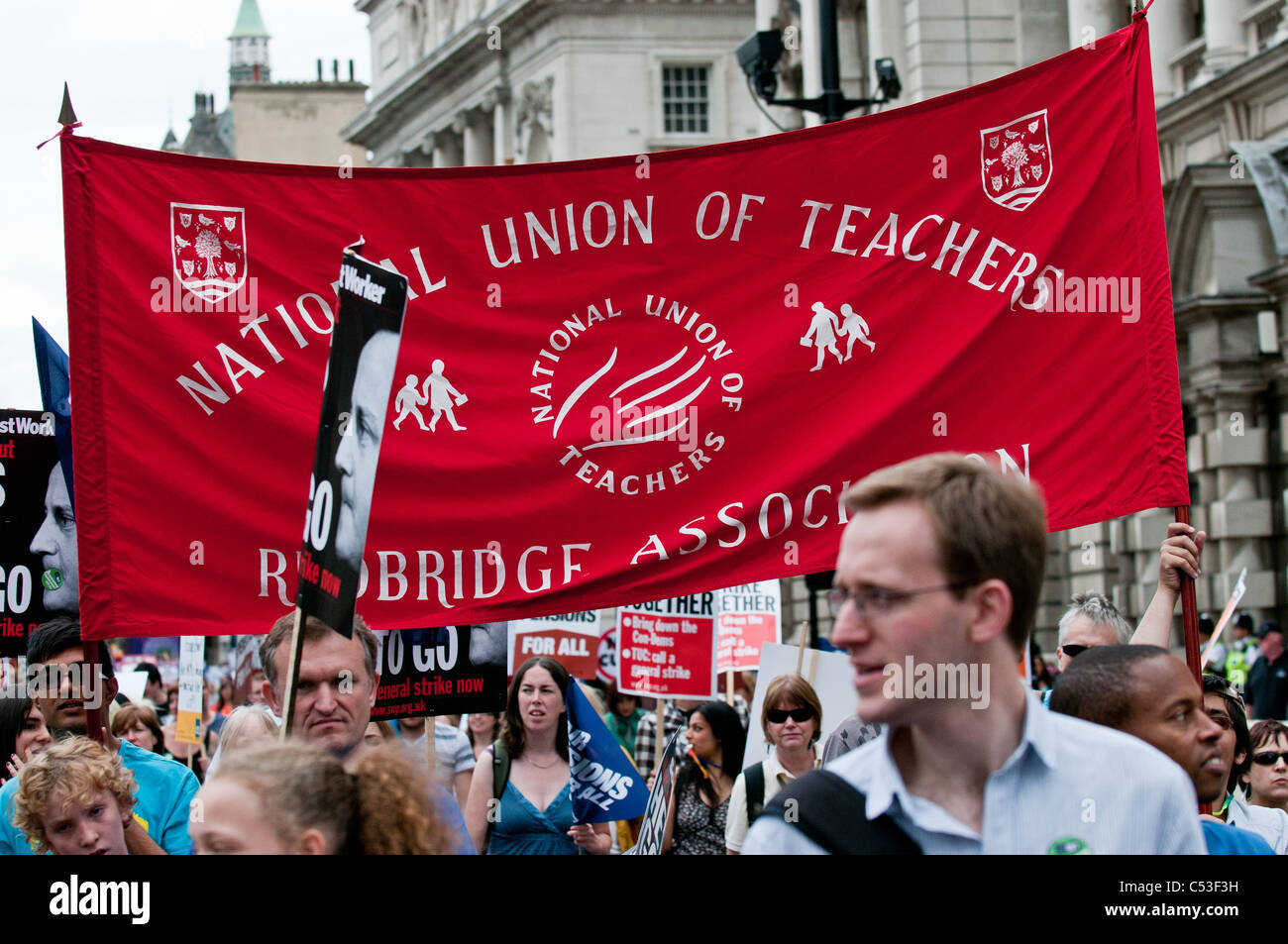 Demonstration gegen Kürzungen der öffentlichen Hand.  Foto von Gordon Scammell Stockfoto