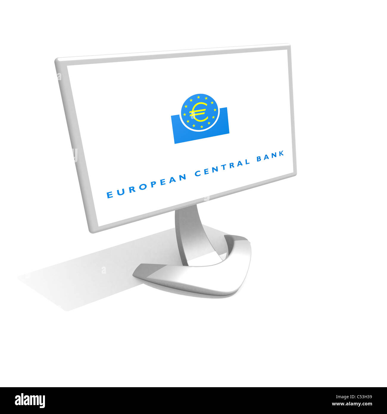 Europäische Zentralbank logo Symbol Flagge Stockfoto