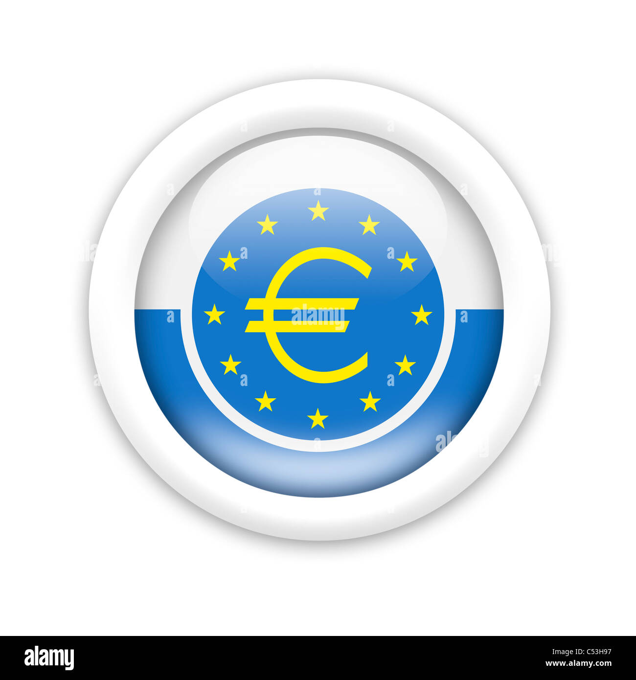 Europäische Zentralbank logo Symbol Flagge Stockfoto