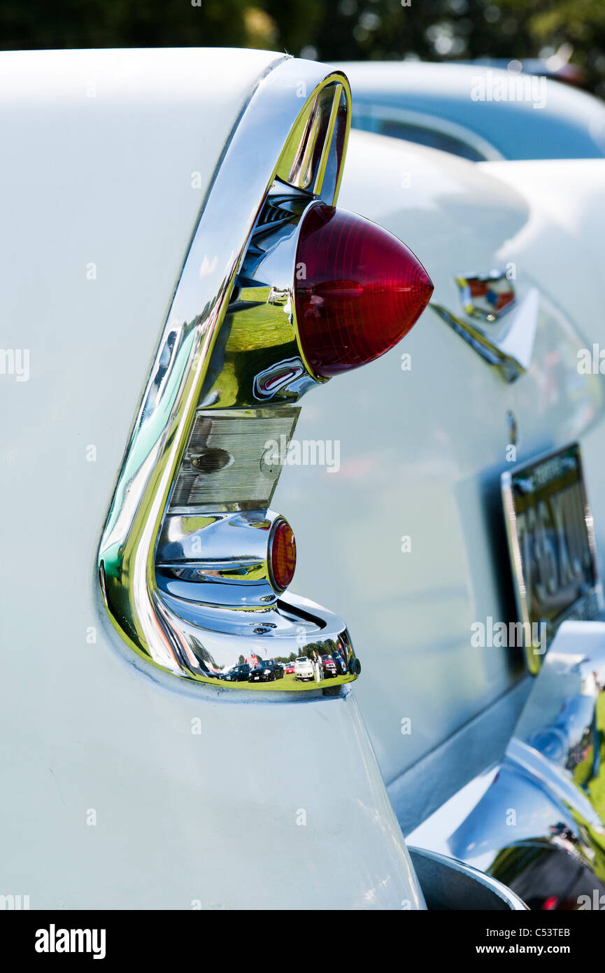 1956 Chevrolet Bel Air. Chevy-Rücklicht. Amerikanische Oldtimer. Abstrakt Stockfoto