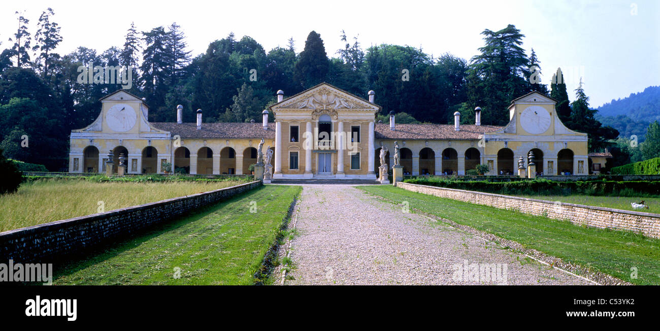 Villa Barbaro, auch bekannt als der Villa di Maser. Stockfoto