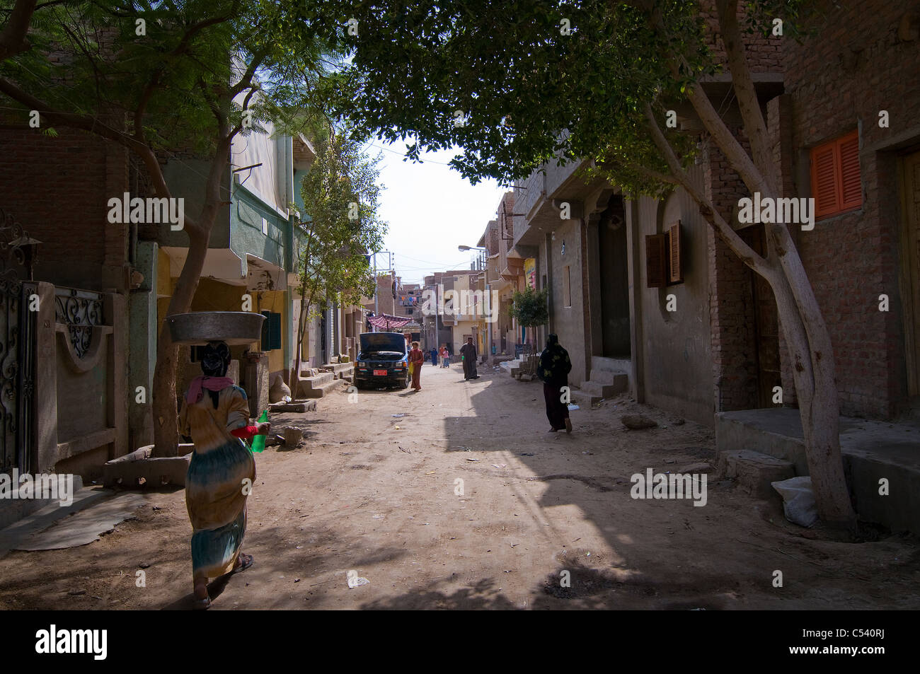 Tawfiqiya Dorf gehört zu einer der ärmsten Provinzen Ägyptens, Fayoum. Menschen Leben von Landwirtschaft oder arbeiten in einer weit entfernten Fabrik. Stockfoto