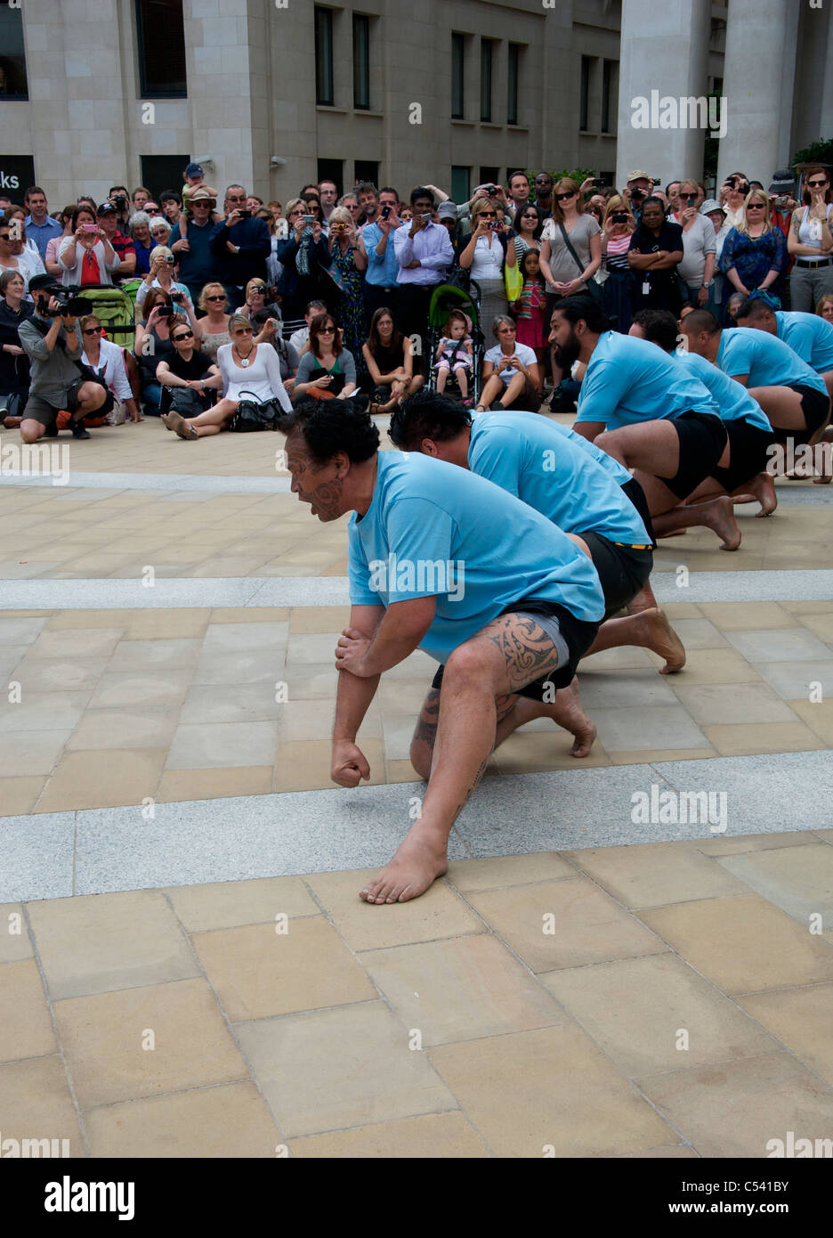 Durchführung der Haka während der Australasian-Themen 2011 City of London Festival, London, England, UK Stockfoto