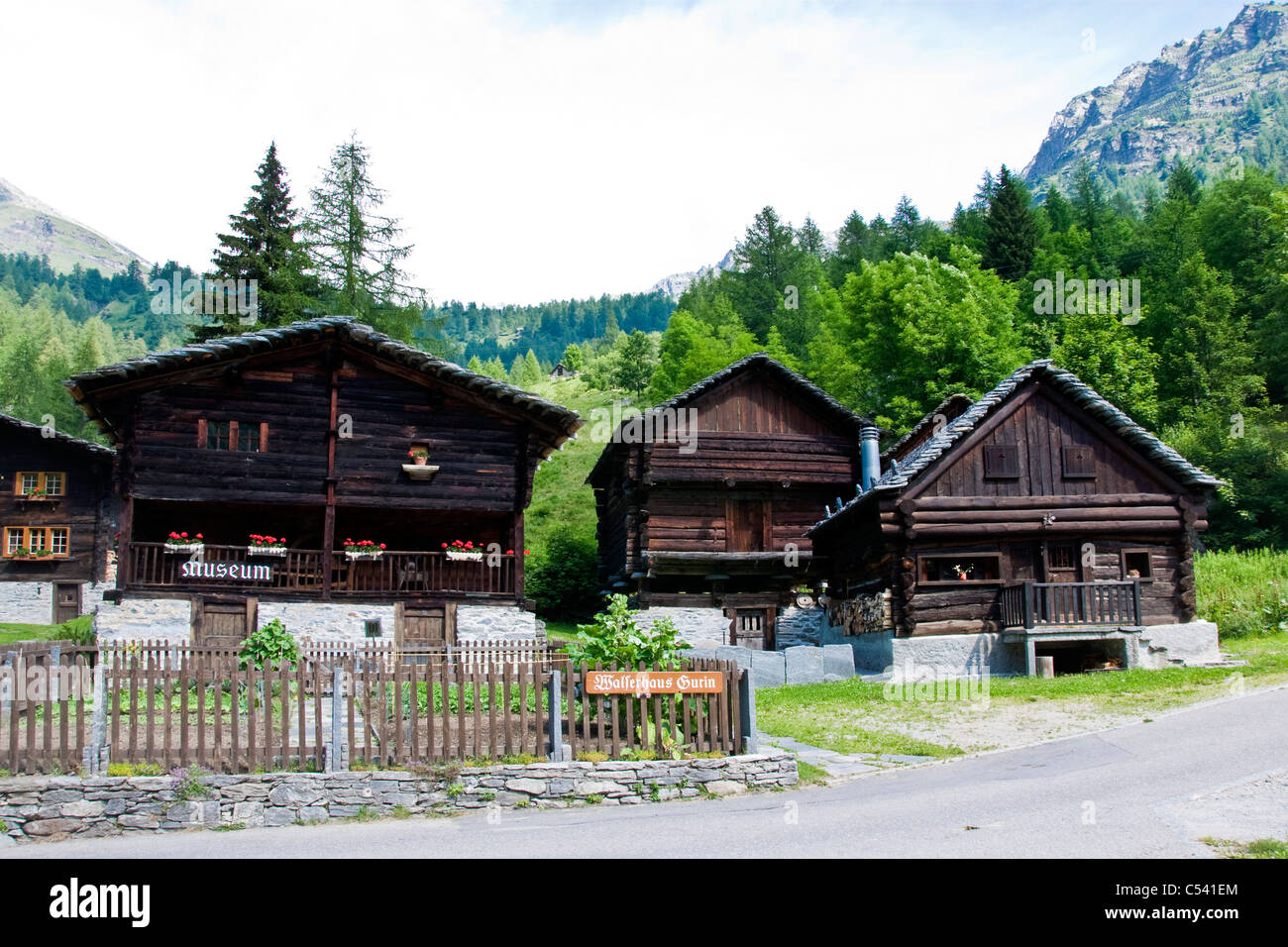 Museum, Bosco Gurin, Tessin, Schweiz Stockfoto