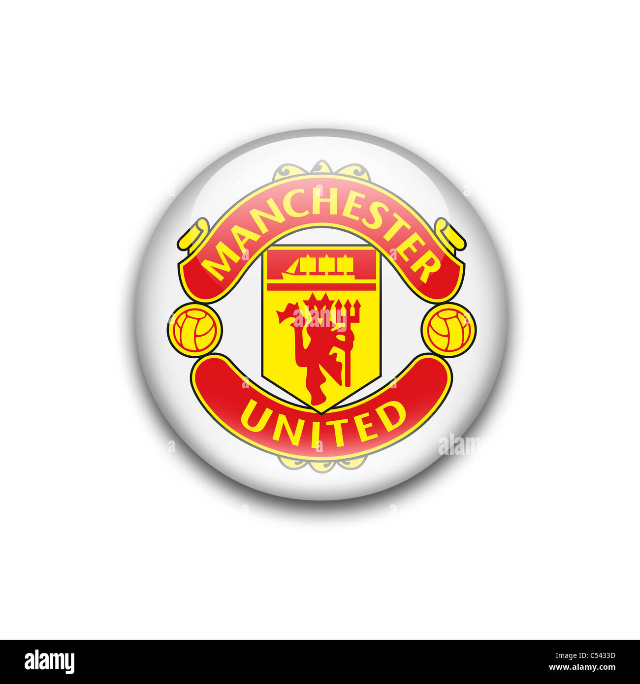 Manchester United Fahne Logo Symbol Stockfotografie Alamy