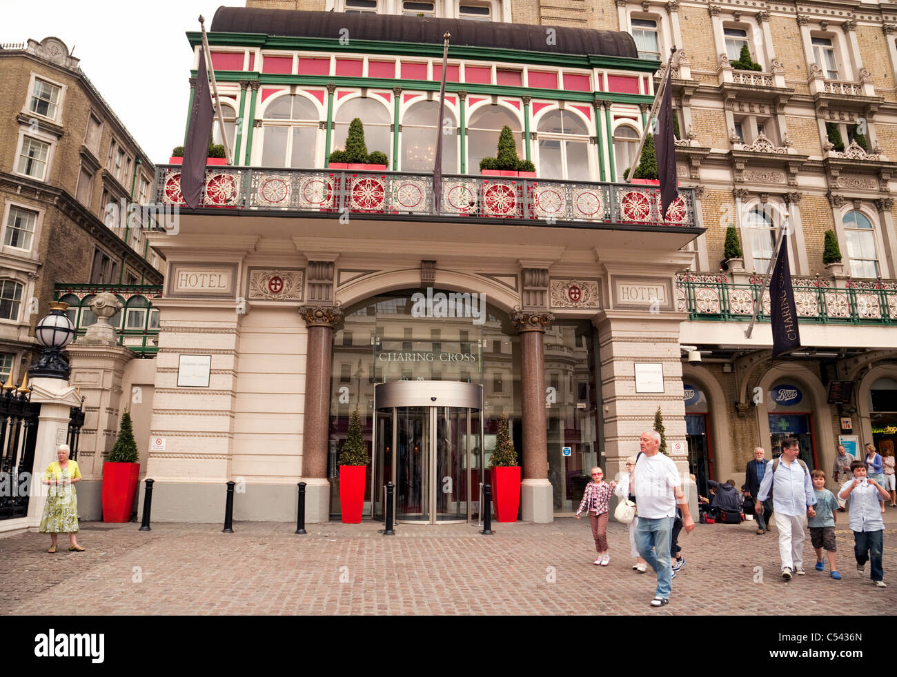 Charing Cross Hotel, der Strand-London-UK Stockfoto