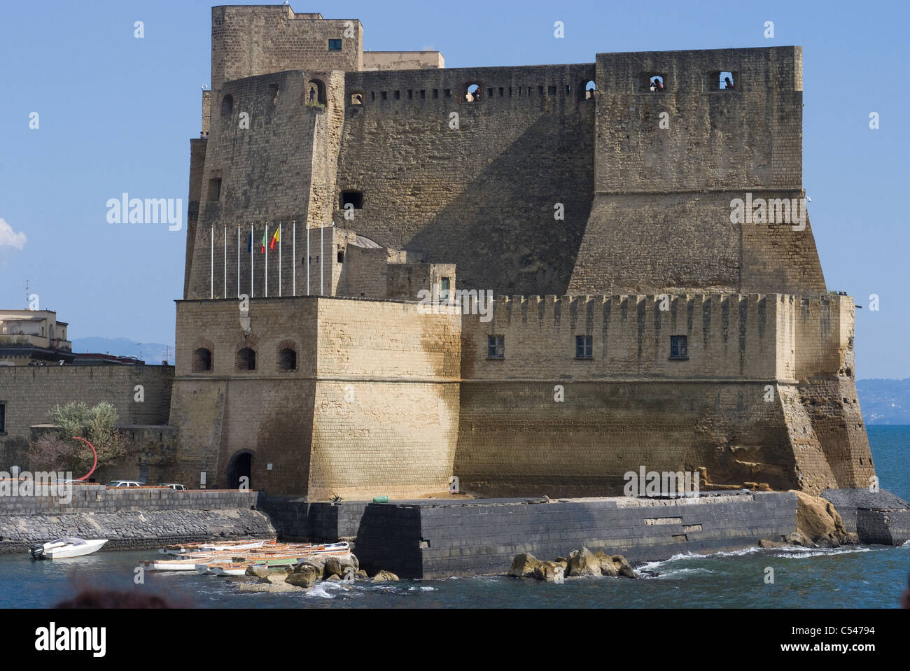 Castello Dell ' Ovo, (Ei) ein historisches Wahrzeichen am Ufer und von Neapel des Schlosses ältesten Burgen, Kampanien, Italien Stockfoto