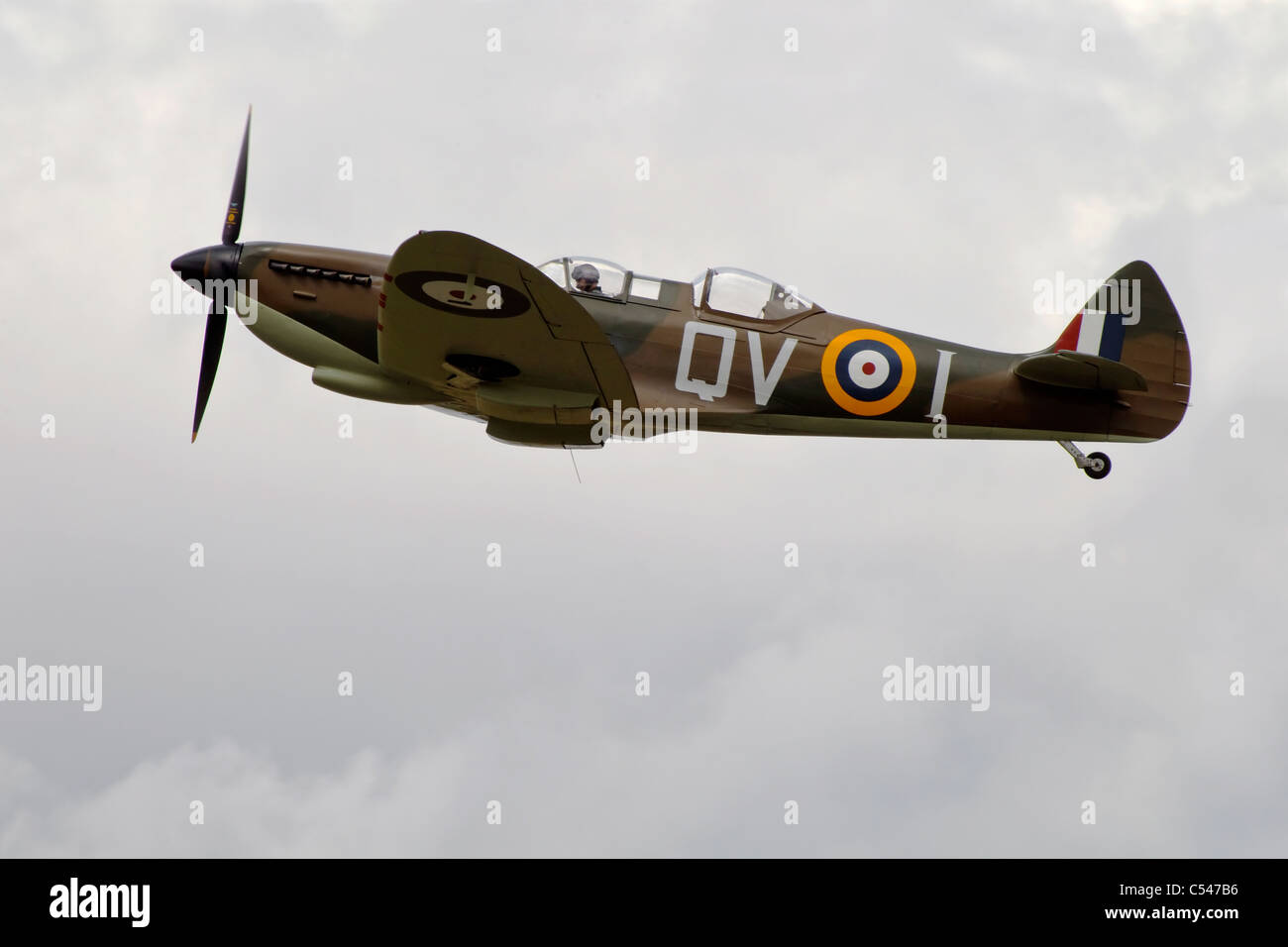 Eine sehr seltene 2-Sitzer Vickers Supermarine Spitfire - veteran Kämpfer der RAF Stockfoto