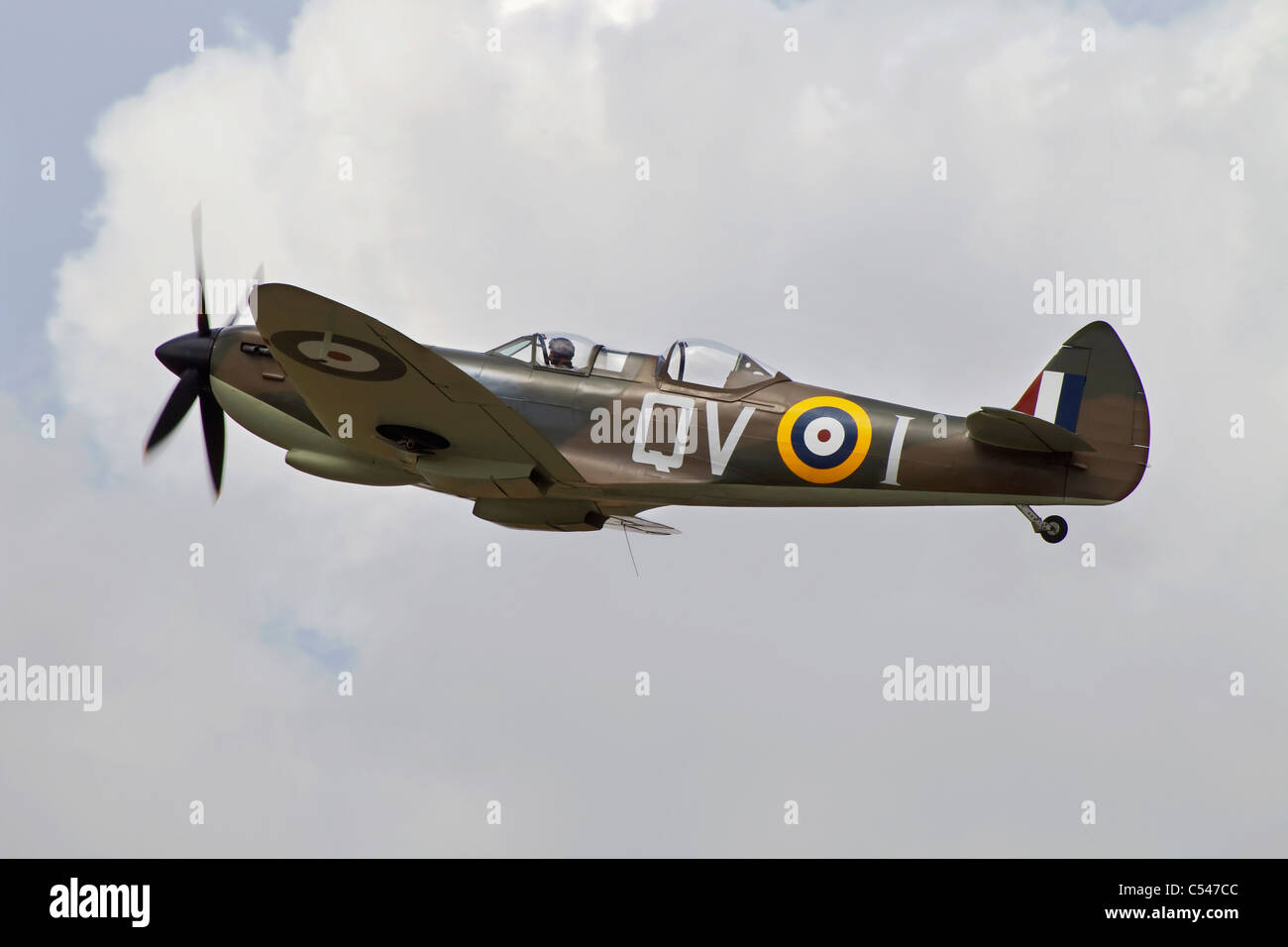 Eine sehr seltene 2-Sitzer Vickers Supermarine Spitfire - veteran Kämpfer der RAF Stockfoto