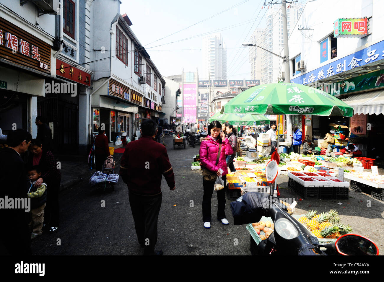 Shanghai-Straße Altmarkt Stockfoto