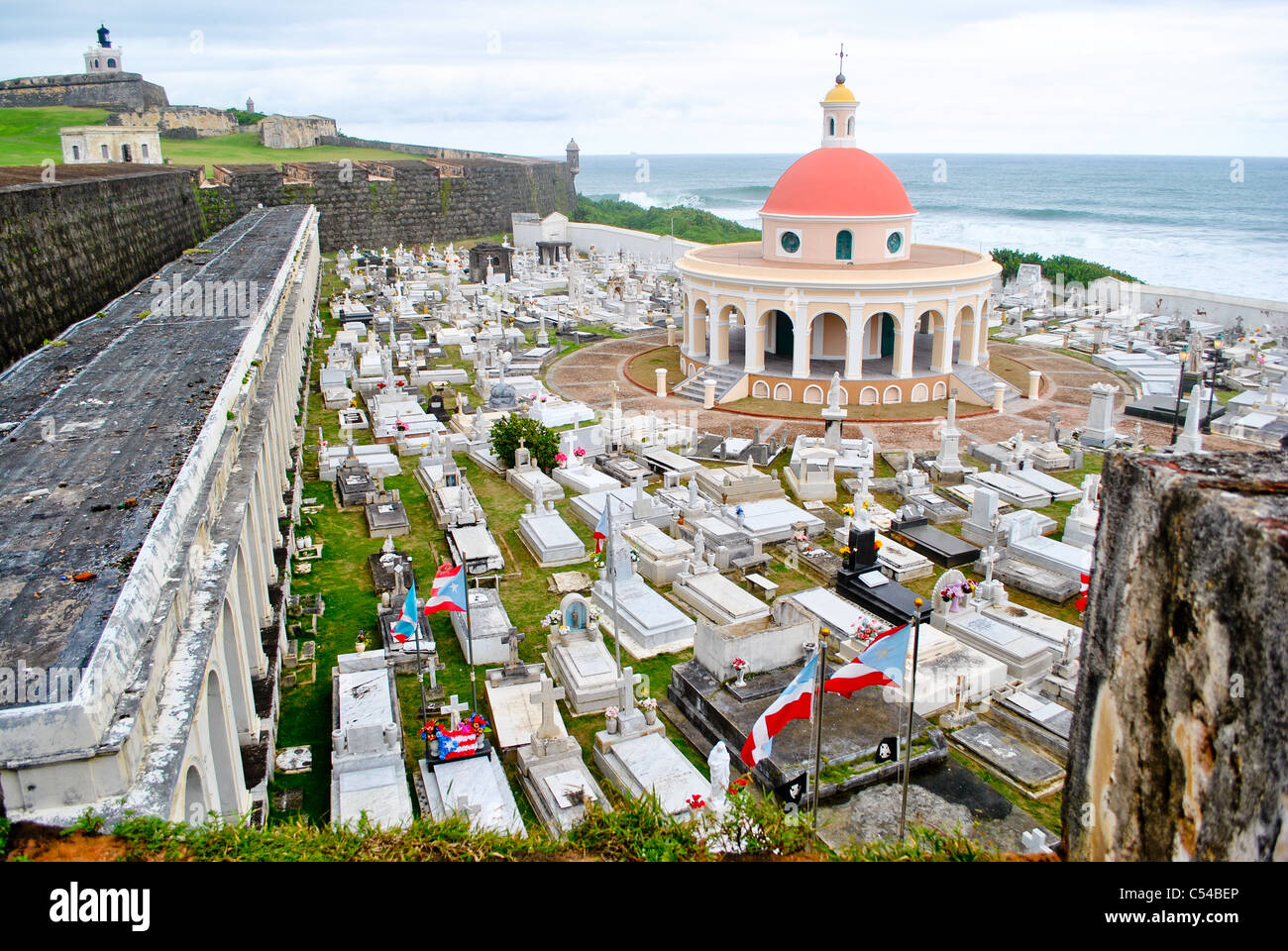 Alter Friedhof in Old San Juan. Stockfoto