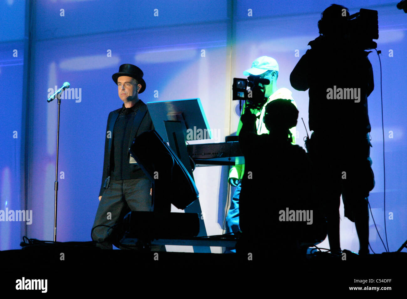 Bestival 2006, Pet Shop Boys, Robin Hill, Isle Of Wight, England, Vereinigtes Königreich, Neil Tennant Stockfoto