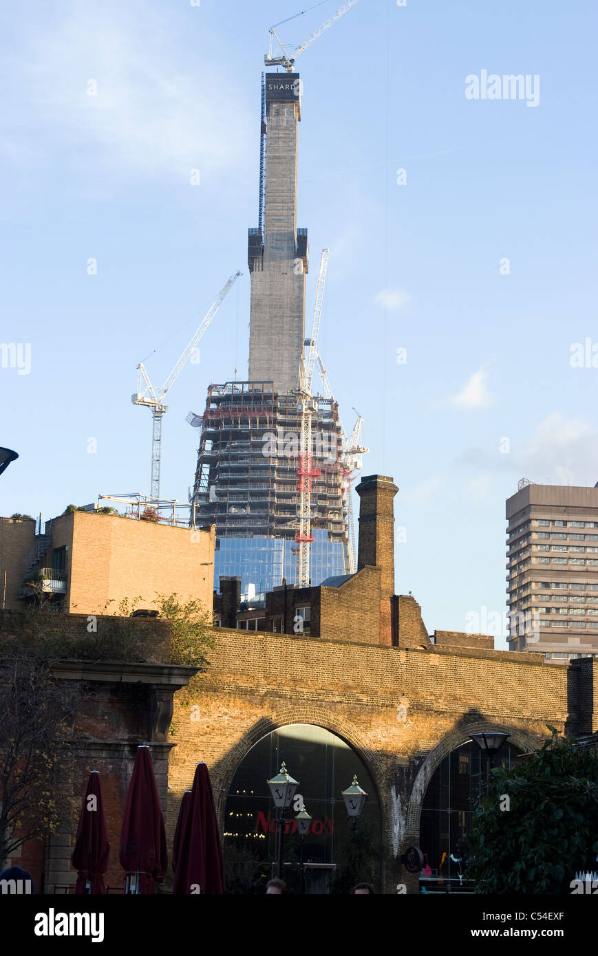 Der Shard Turm im Bau, London Bridge, London, SE1, England Stockfoto