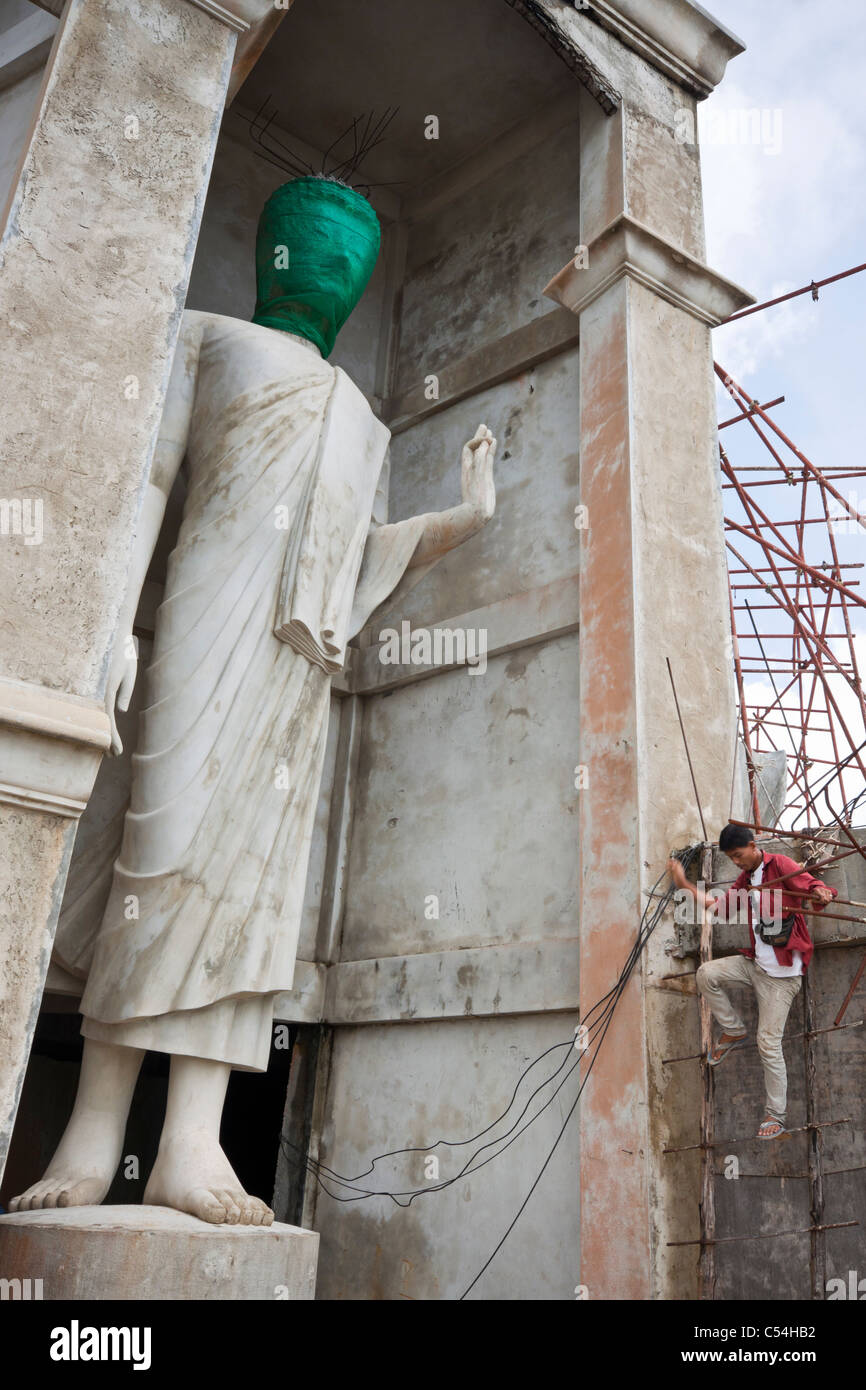Detail des Aufbaus. Der Big Buddha in Phuket, Thailand. Stockfoto