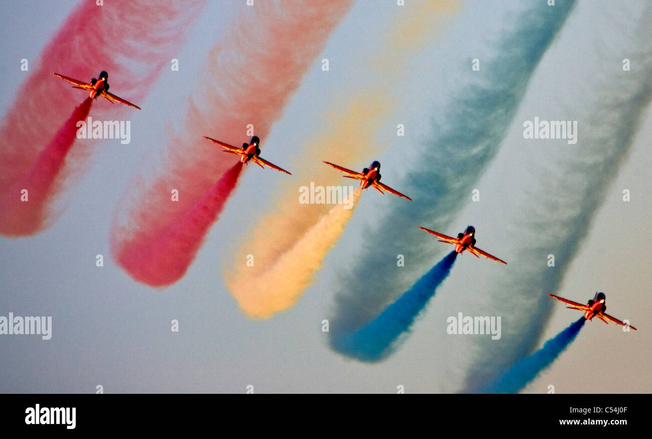 2009, rote Pfeile, Aerbatic Team, RAF, Cowes, Isle Of Wight, England, UK, Cowes Week, 2008 Stockfoto