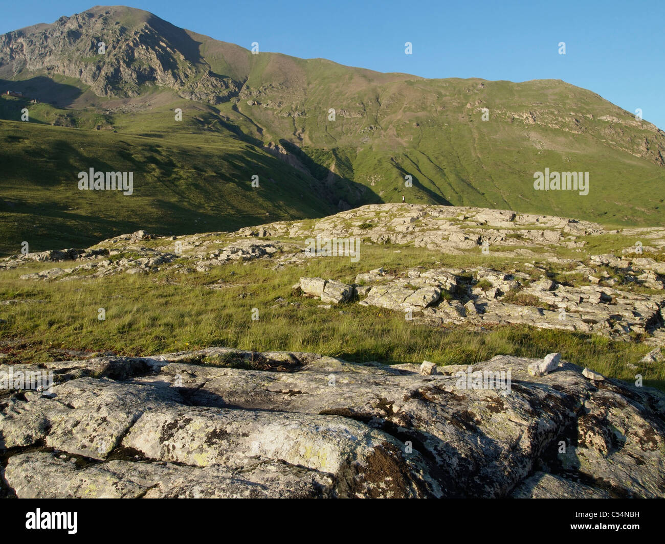 Les Grandes Rousses von Pierre Ronde, Alpe d ' Huez, Frankreich Stockfoto