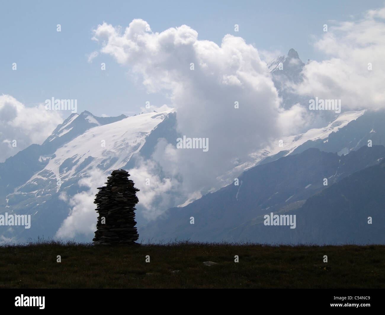 La Meije vom Plateau d'Emparis, Ecrins, Französische Alpen Stockfoto