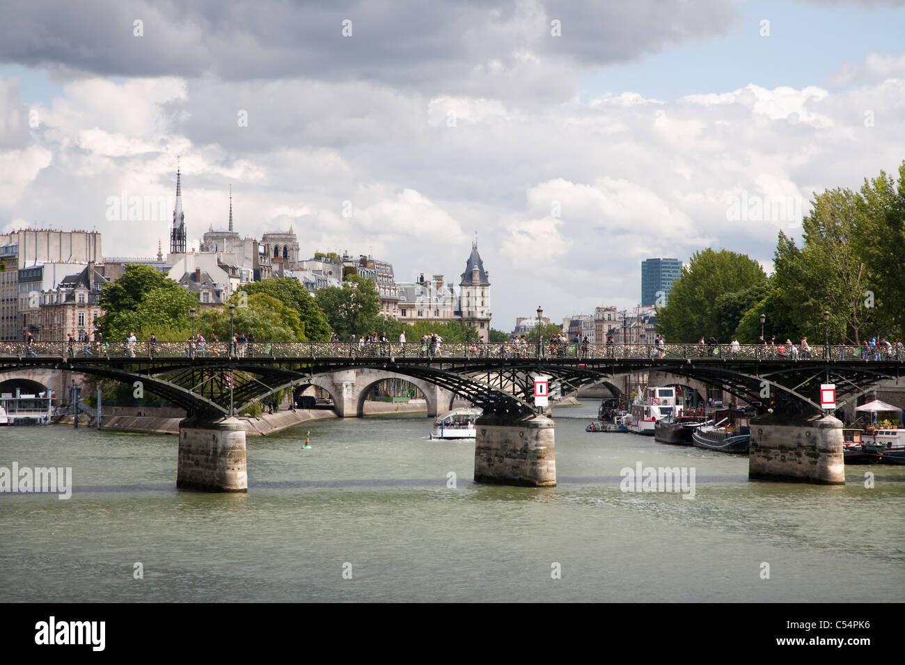 Paris - Brücke und Cite Stockfoto