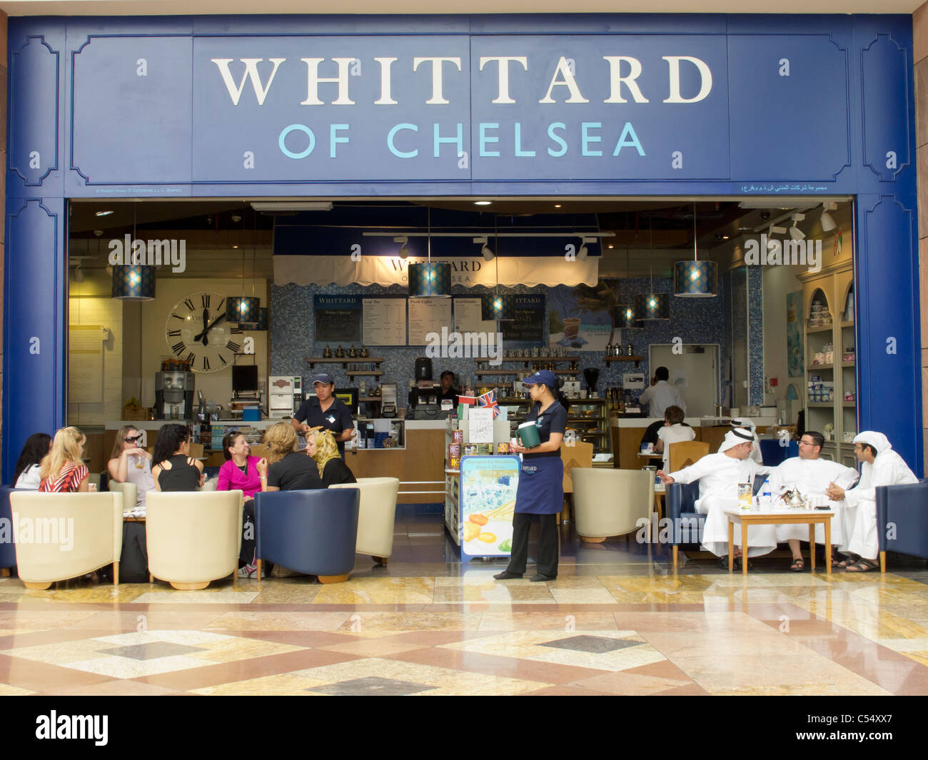 Whittard of Chelsea Café im Einkaufszentrum in Dubai vereinigen Arabischen Emirate VAE Stockfoto