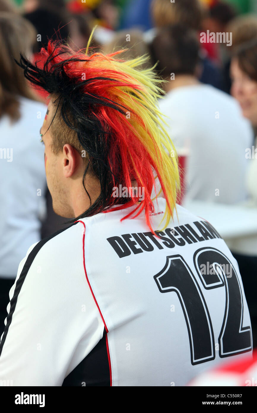Fan von der deutschen Fußball-Nationalmannschaft Stockfoto