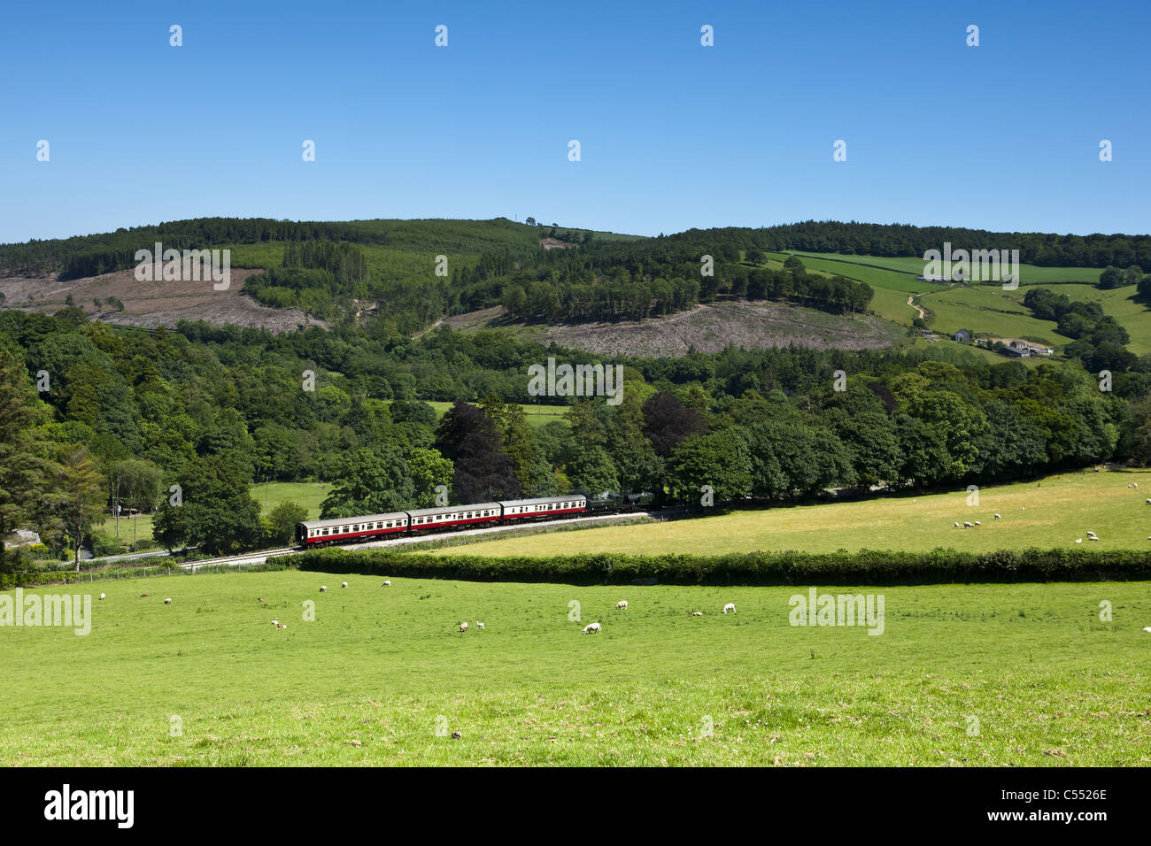 Bodmin & Wenford Railway, klettern aus Dreason Stockfoto