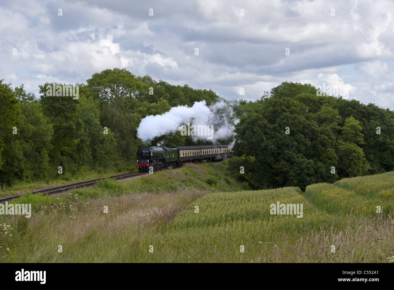 60163 Tornado auf der West Somerset Railway Stockfoto